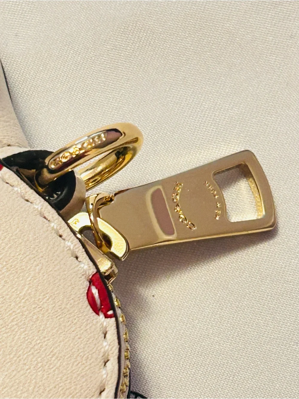 Coach Cherry Heart Coin Purse Wallet Keychain/ Bag Charm